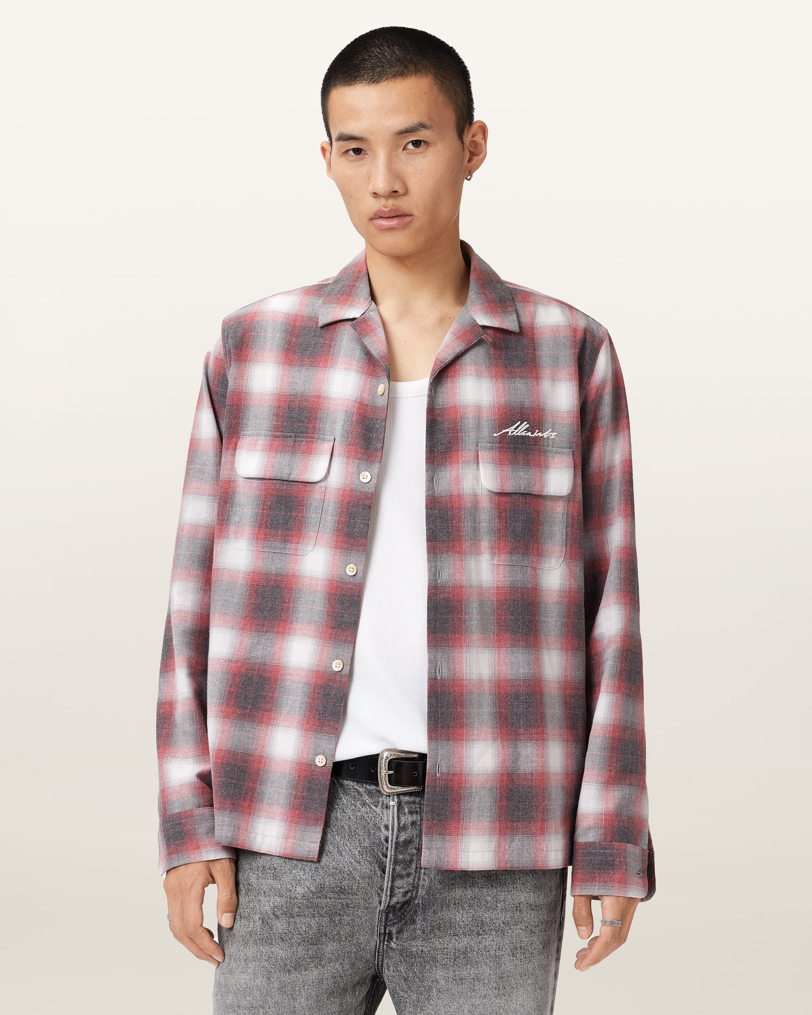 CLARET RED Color Shams LS Shirt from AllSaints