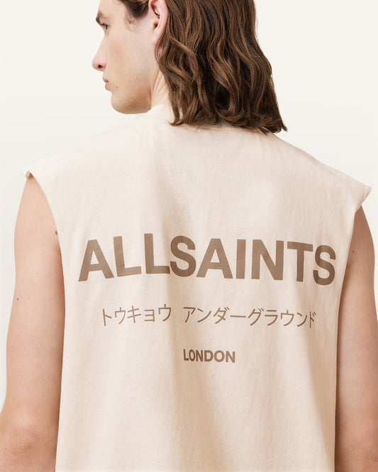 SANDY WHITE Color Underground SL Crew from AllSaints