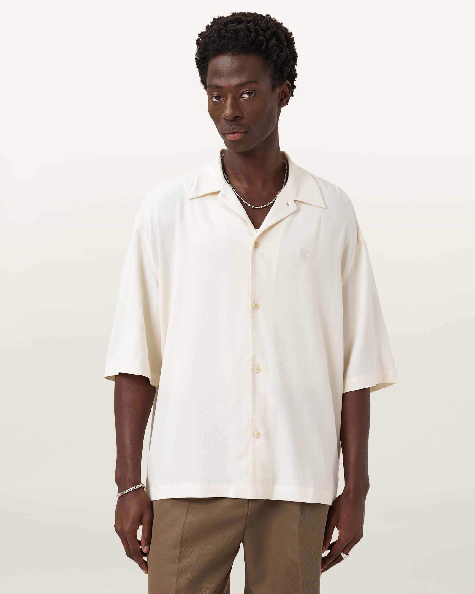 JETSTREAM WHITE Color Rialto SS Shirt from AllSaints