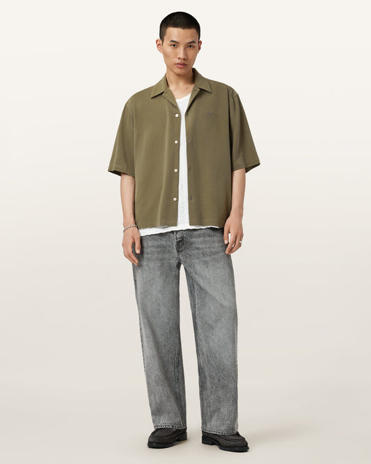 DUSTY GREEN Color Rialto SS Shirt from AllSaints
