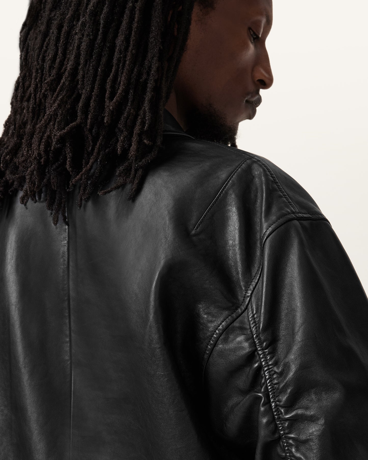 Marco Oversized Bomber Leather Jacket