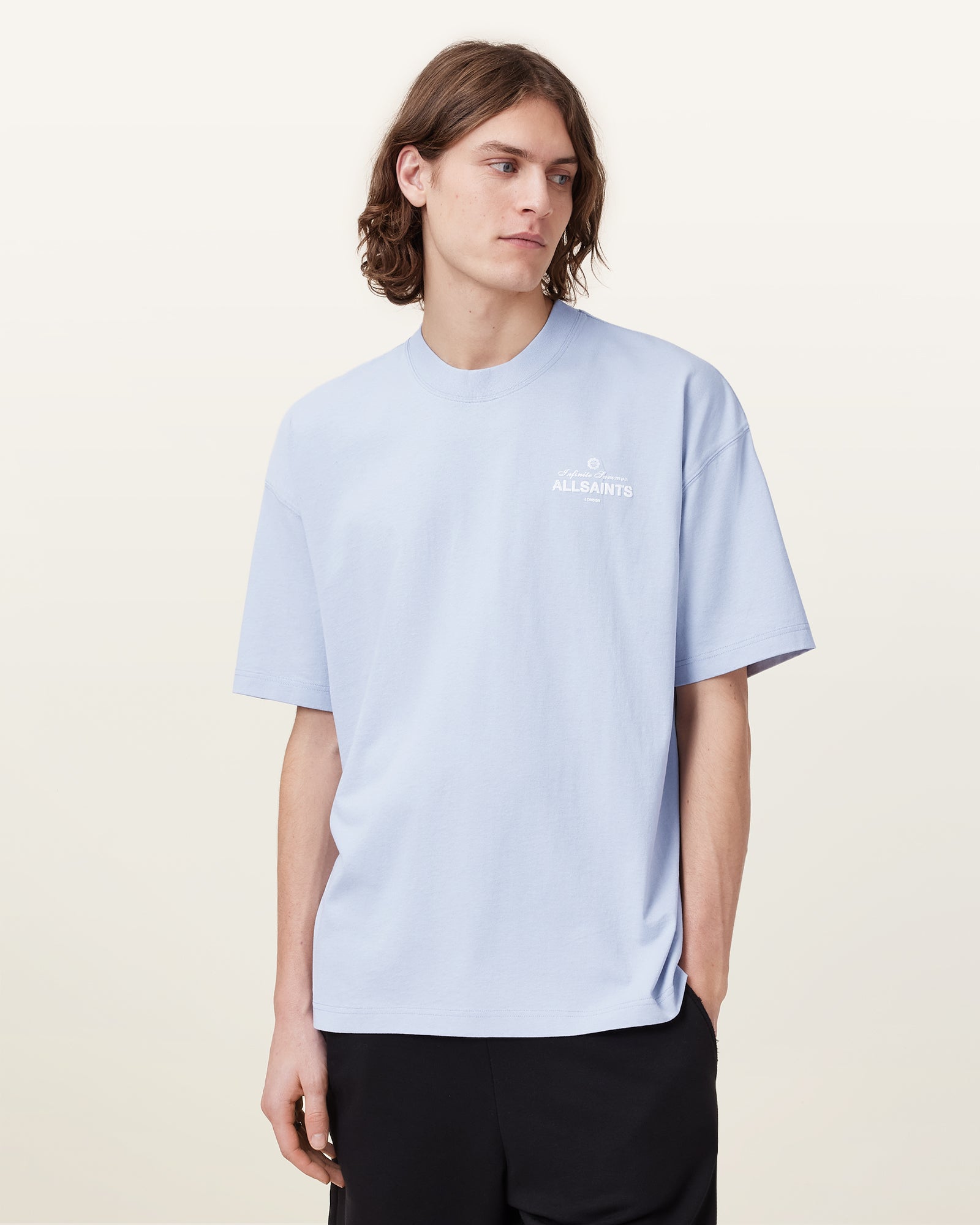 SHORE BLUE Color Soleil SS Crew from AllSaints
