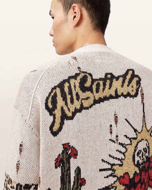 ECRU WHITE Color Foxx Cardigan from AllSaints