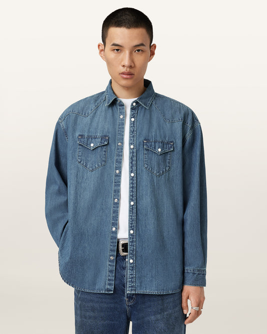 Vintage Indigo Color Fenton Shirt from AllSaints