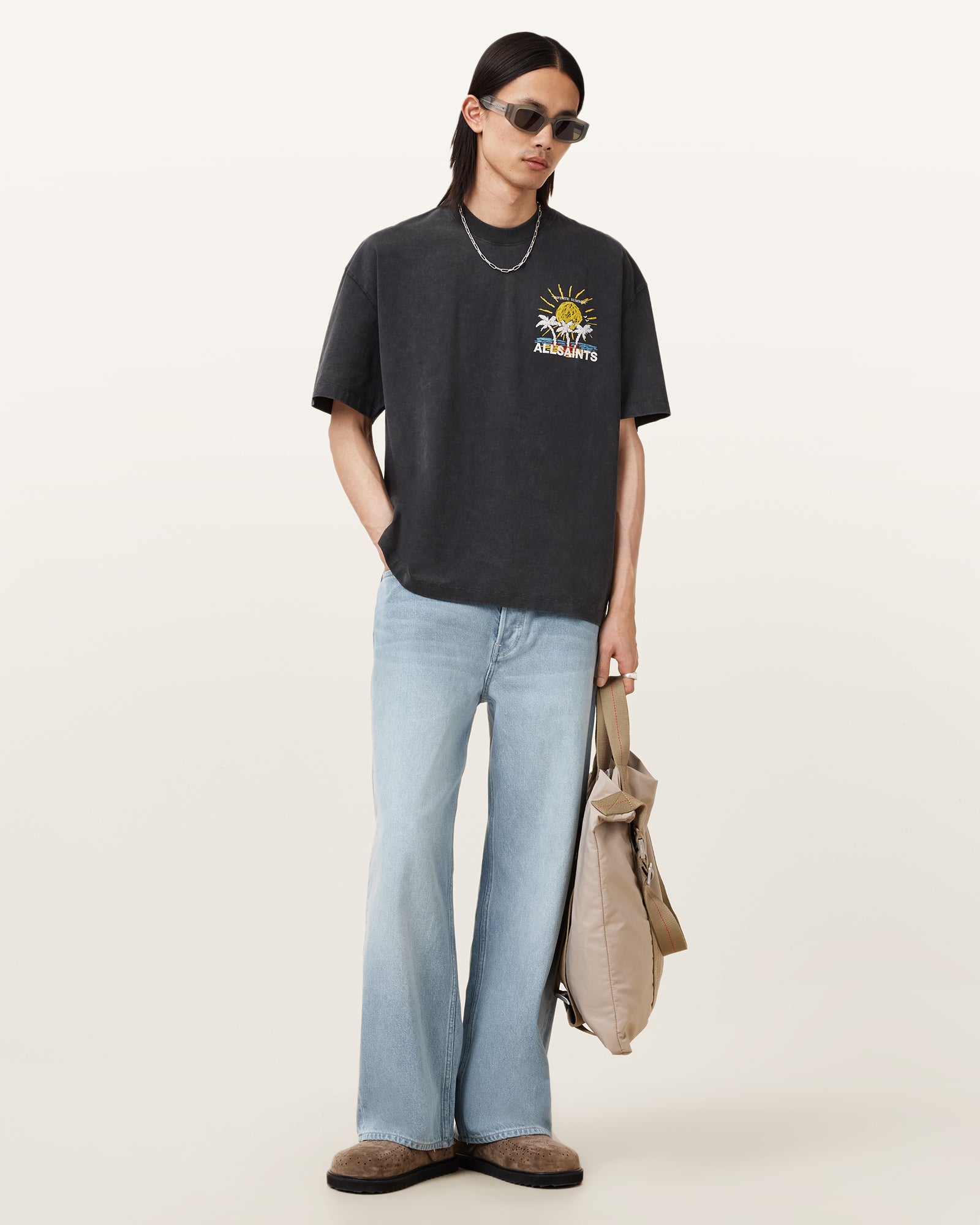 Washed Black Color Cove SS Crew from AllSaints