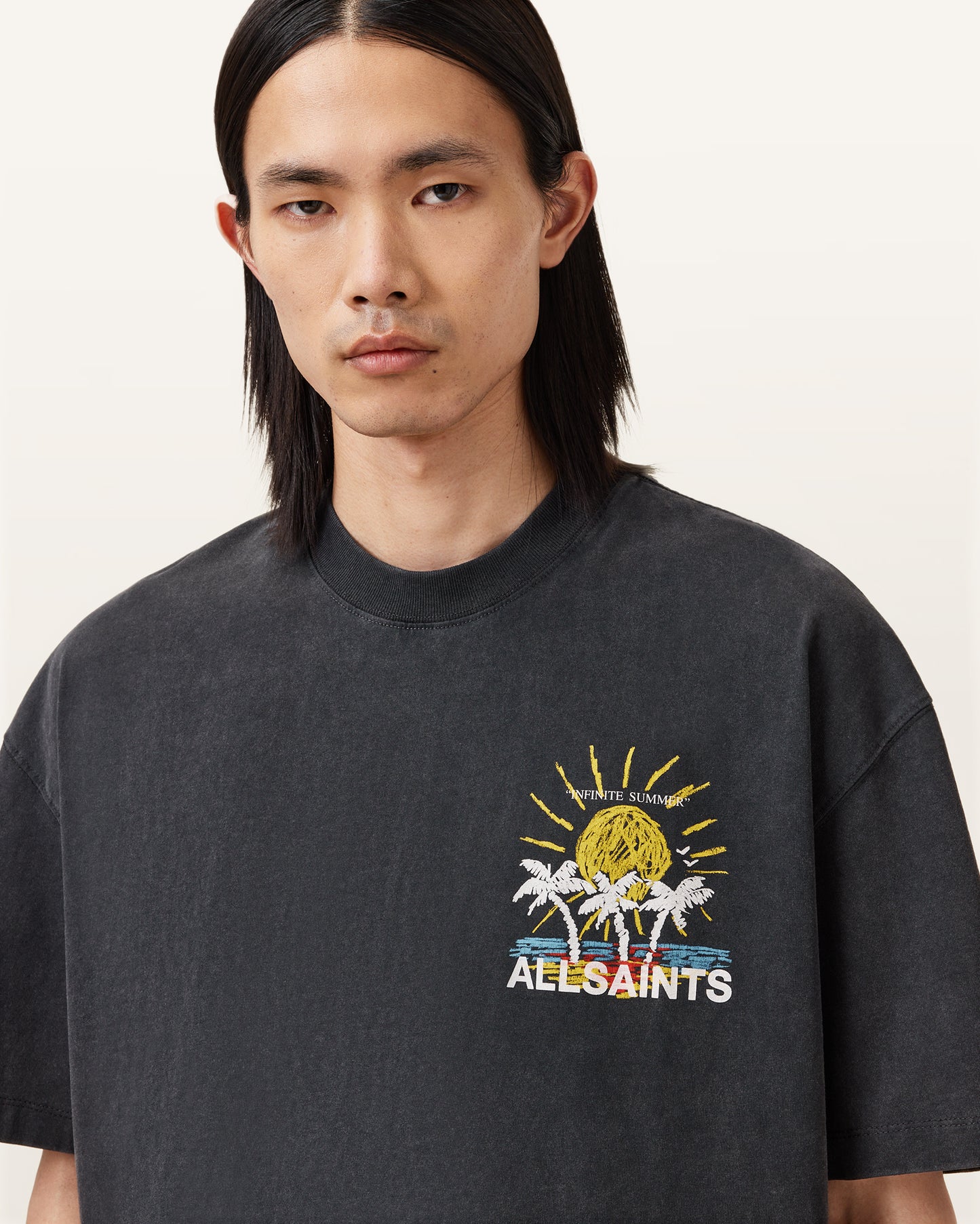Washed Black Color Cove SS Crew from AllSaints