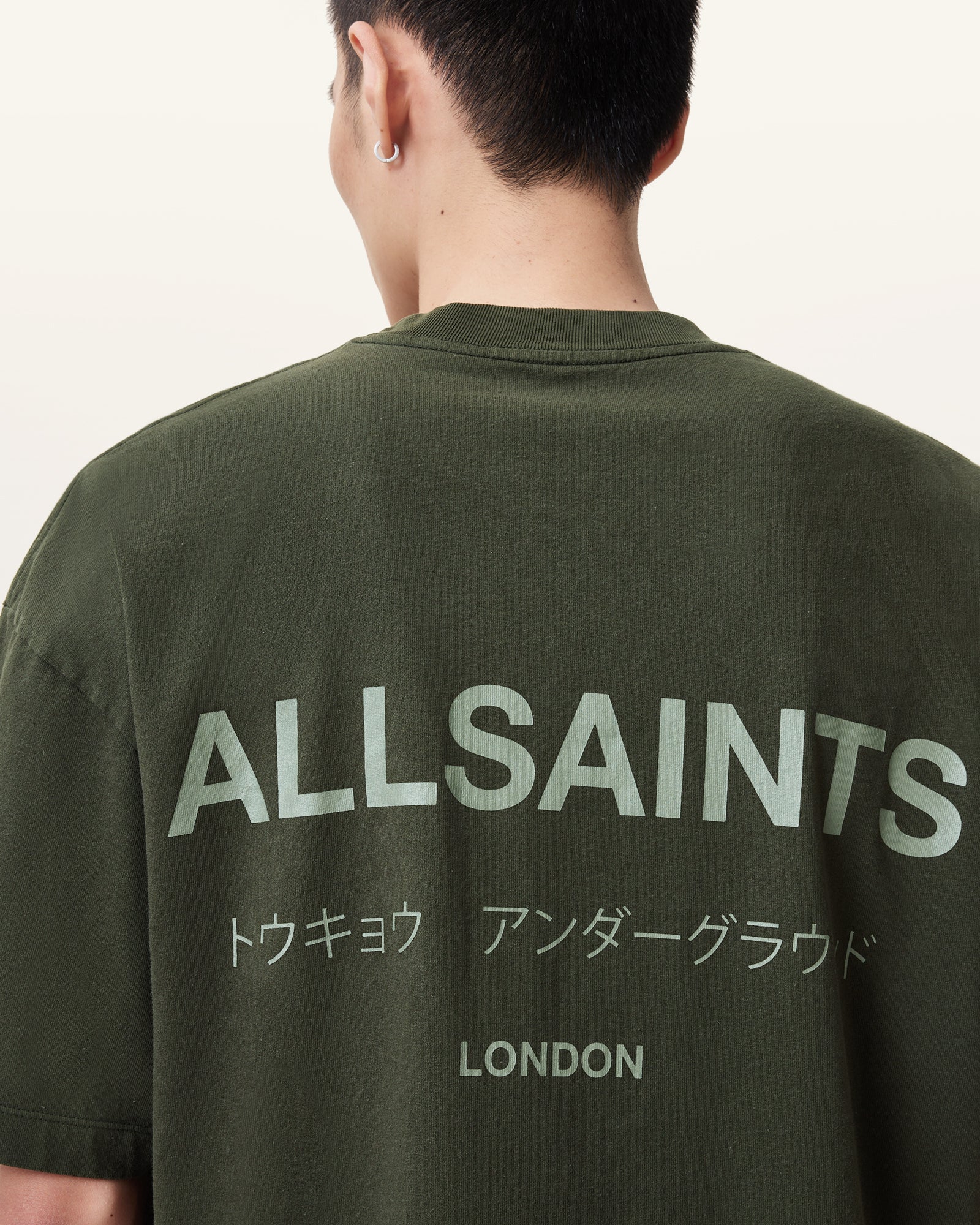 KOMBU GREEN Color Underground SS Crew from AllSaints