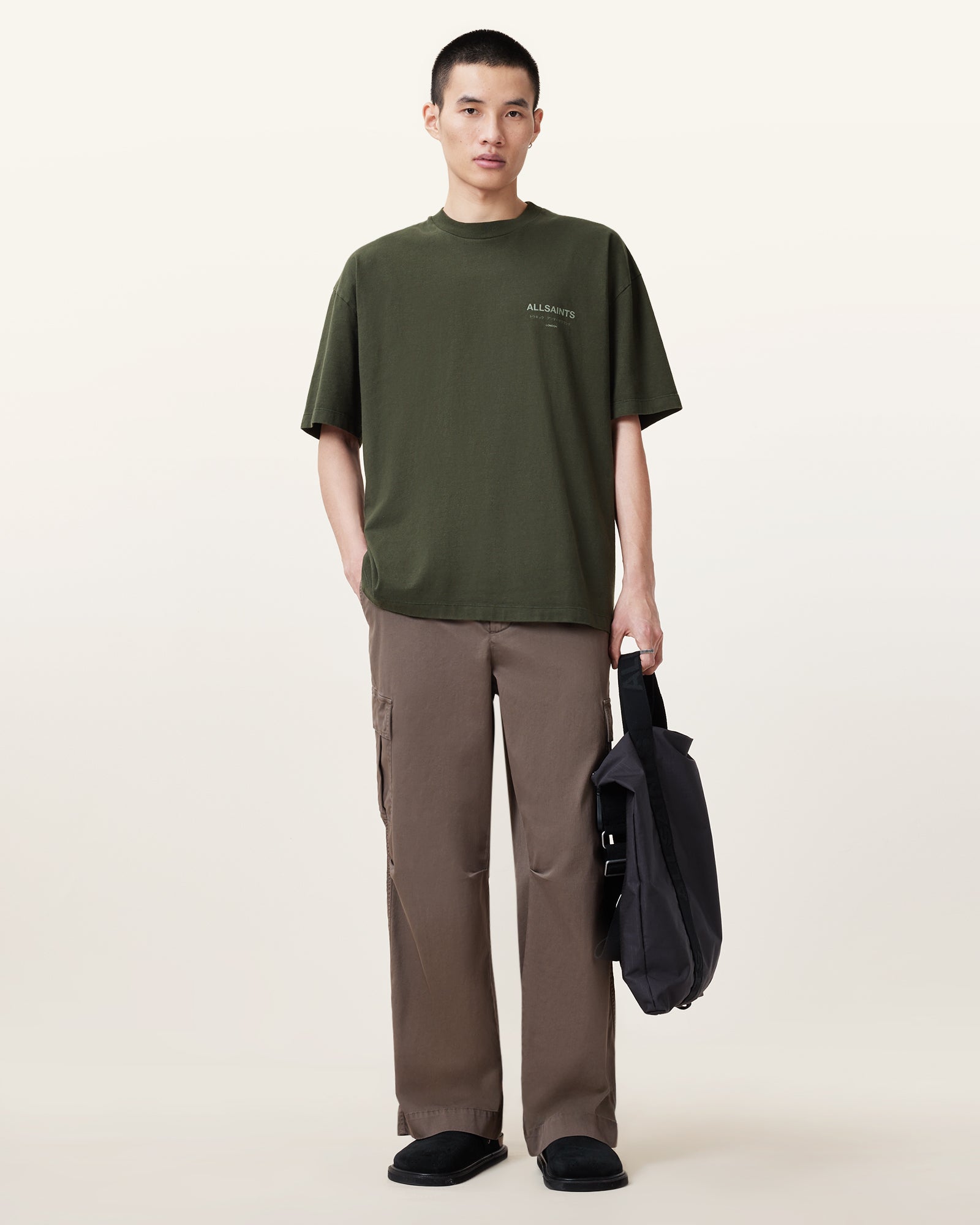 KOMBU GREEN Color Underground SS Crew from AllSaints