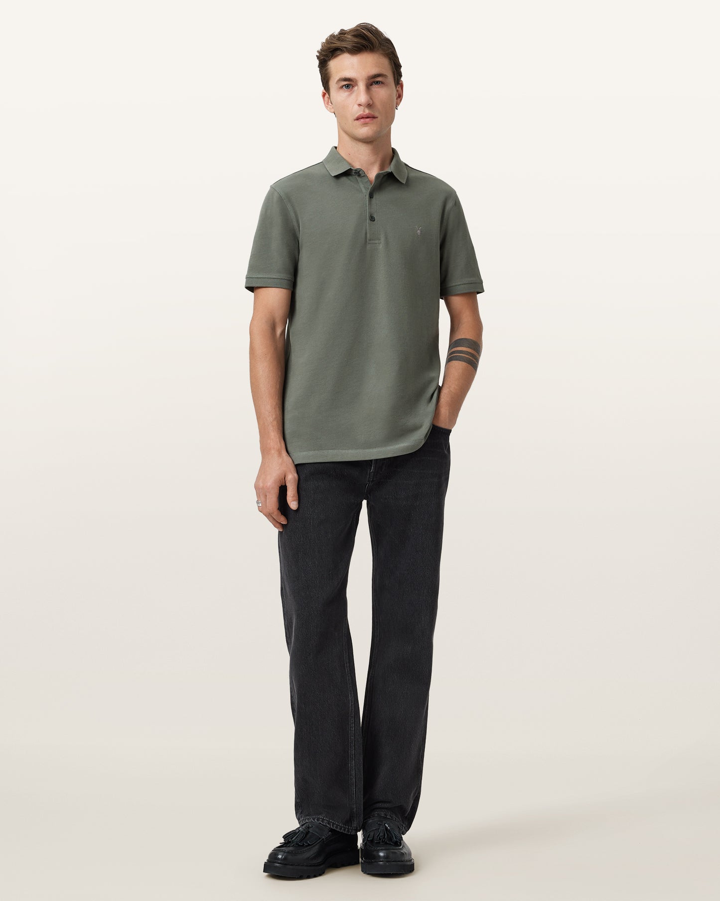 GASTOR GREEN Color Reform SS Polo from AllSaints