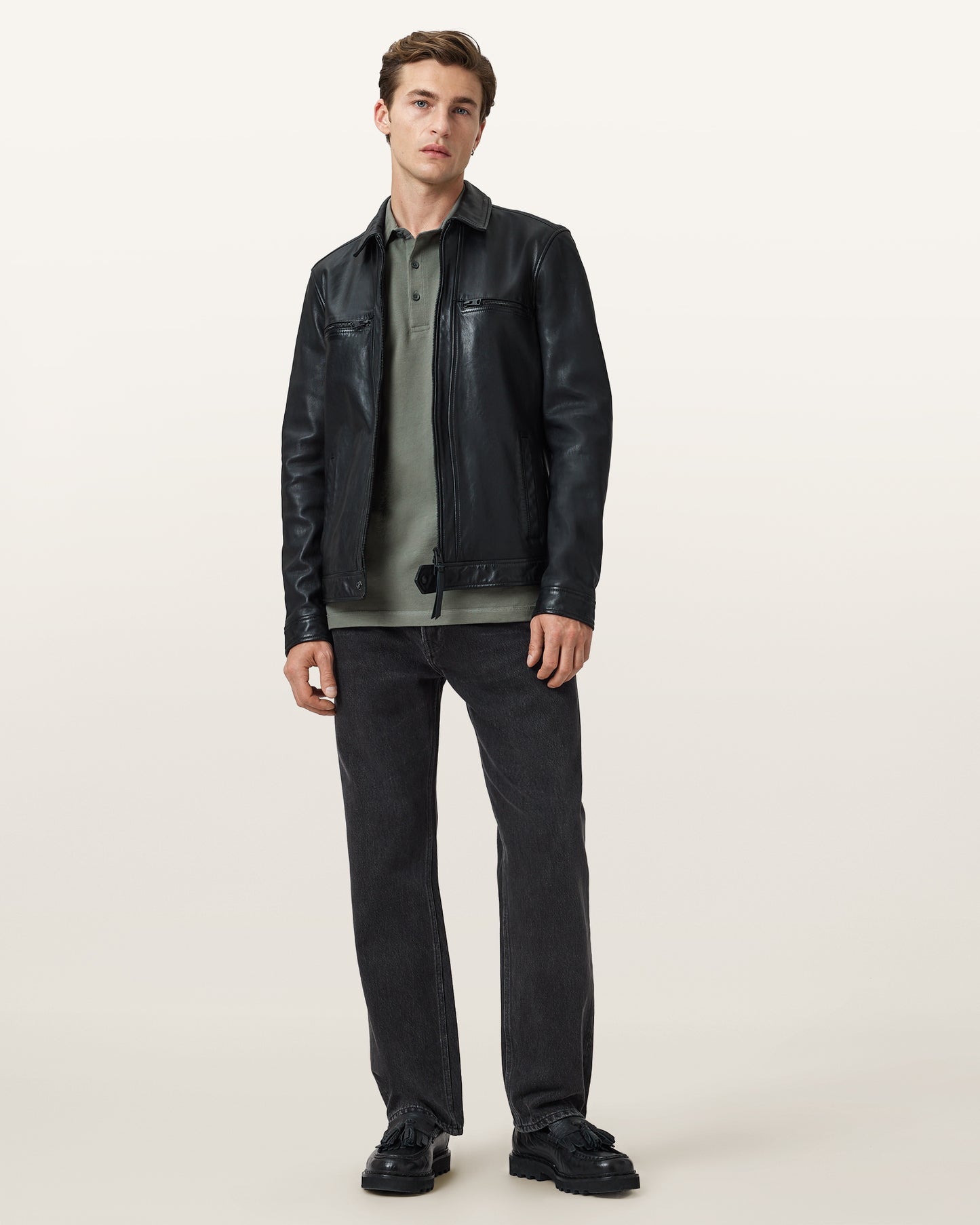 GASTOR GREEN Color Reform SS Polo from AllSaints