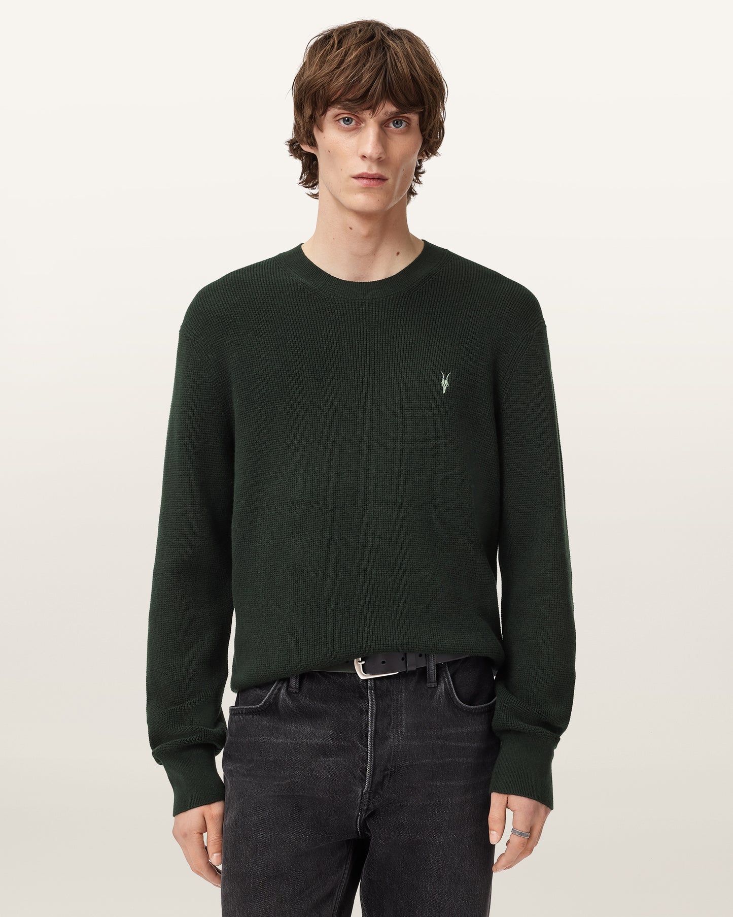Racing Green Color Aspen Crew Jumper from AllSaints