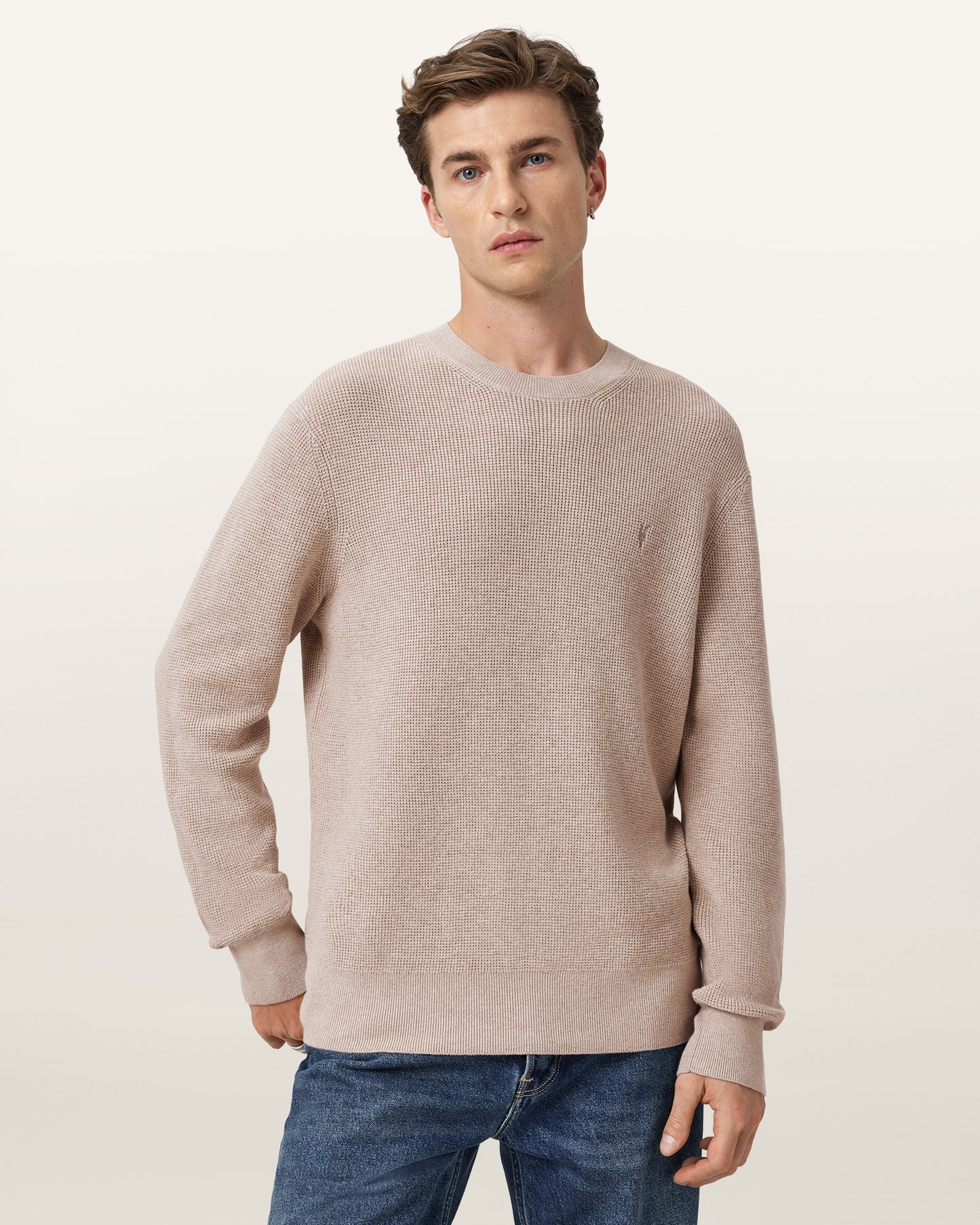 MOON GREY Color Aspen Crew Knitwear from AllSaints
