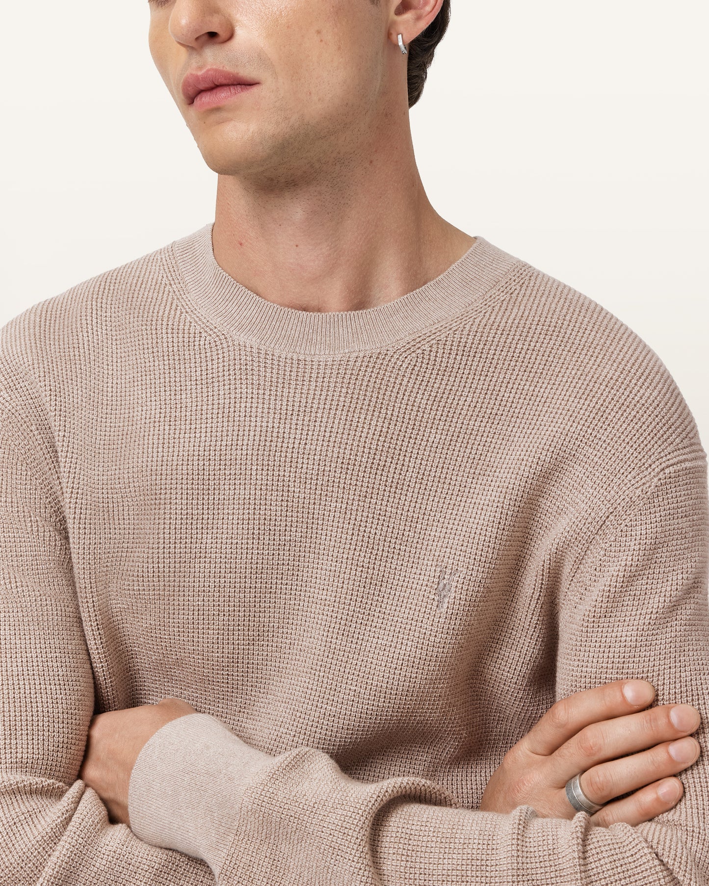 MOON GREY Color Aspen Crew Knitwear from AllSaints