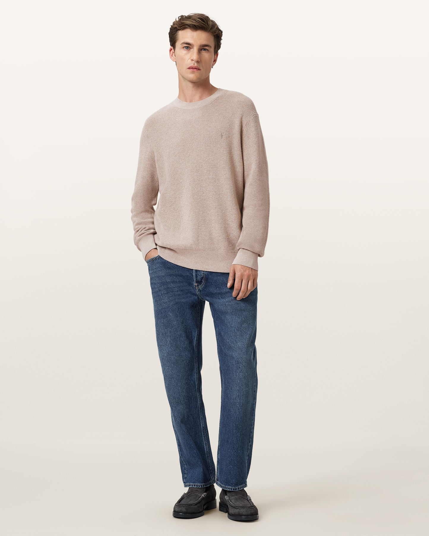 MOON GREY Color Aspen Crew Knitwear from AllSaints