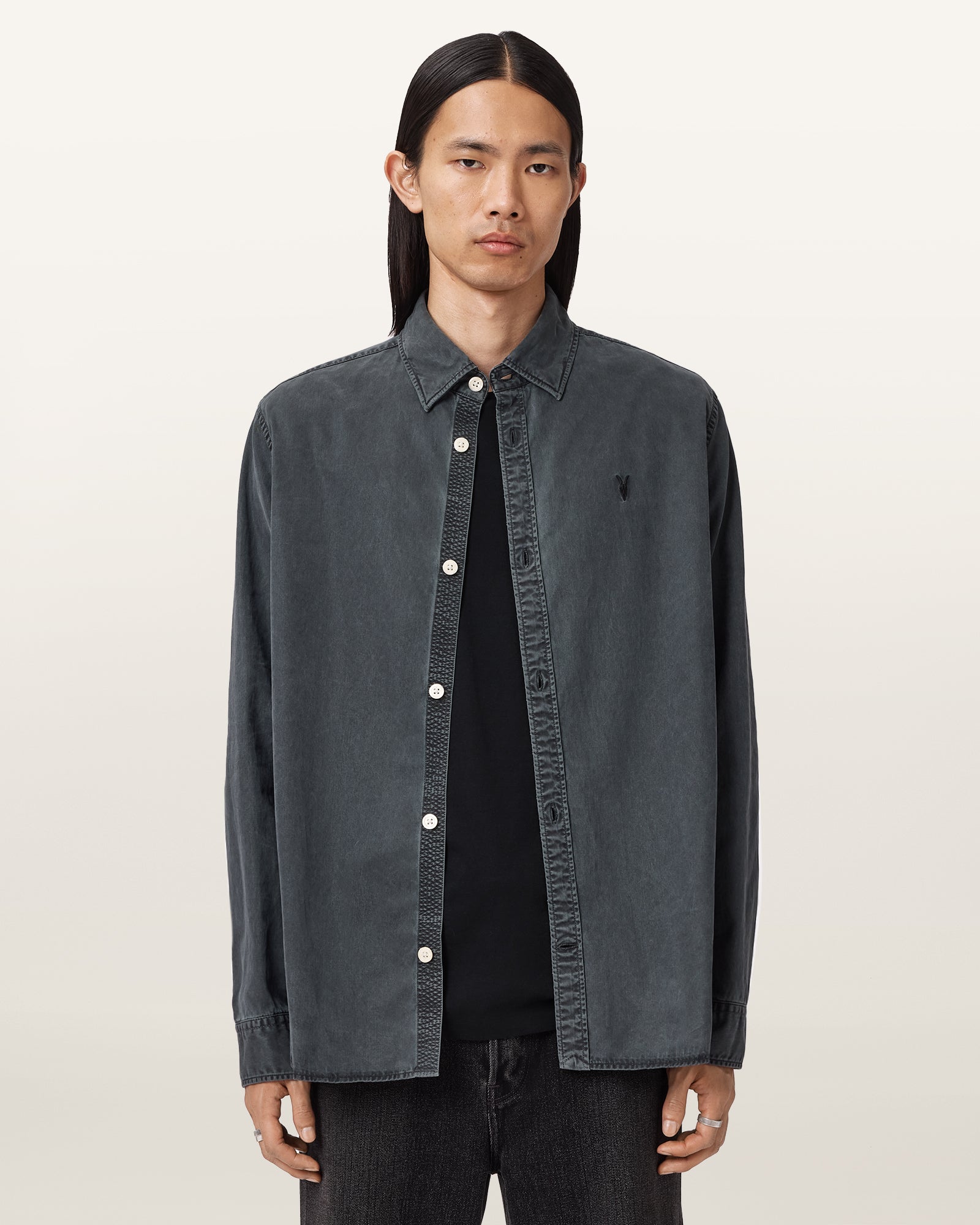 BLAINN BLACK Color Bodhi LS Overshirt from AllSaints