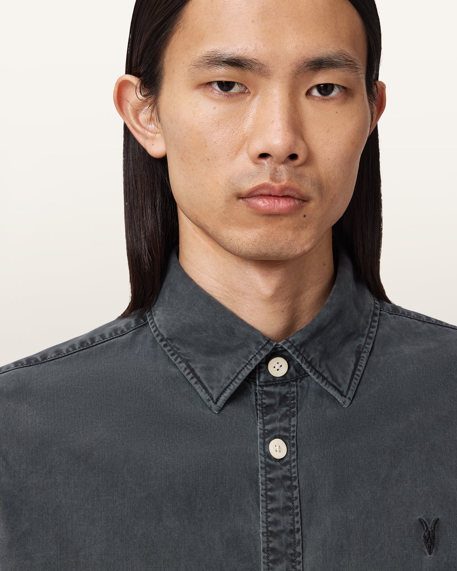 BLAINN BLACK Color Bodhi LS Overshirt from AllSaints