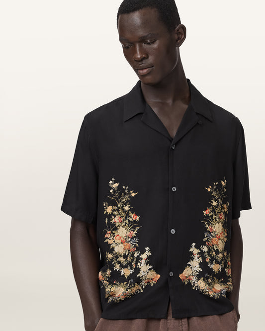 Jet Black Color Parsons SS Shirt from AllSaints