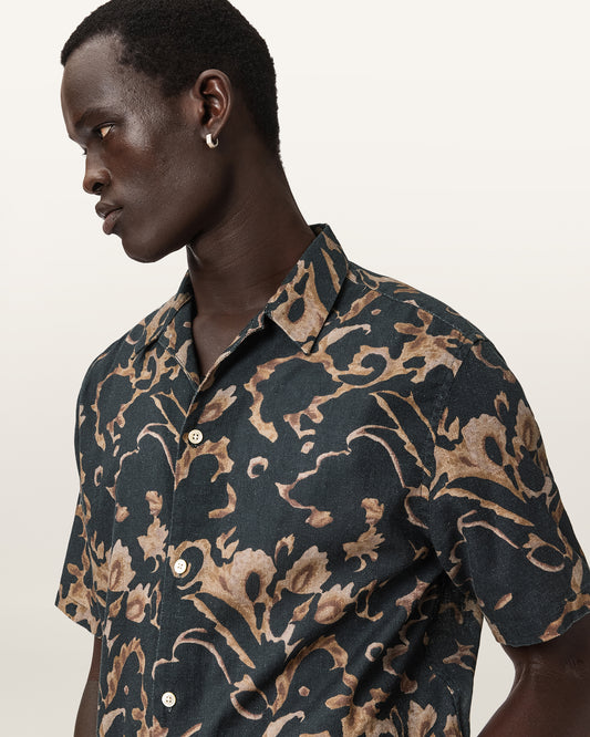 BANK BROWN Color Fortune SS Shirt from AllSaints