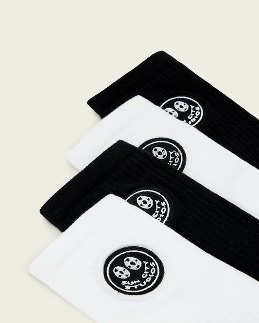 White/Black Color Wrekord Socks from AllSaints
