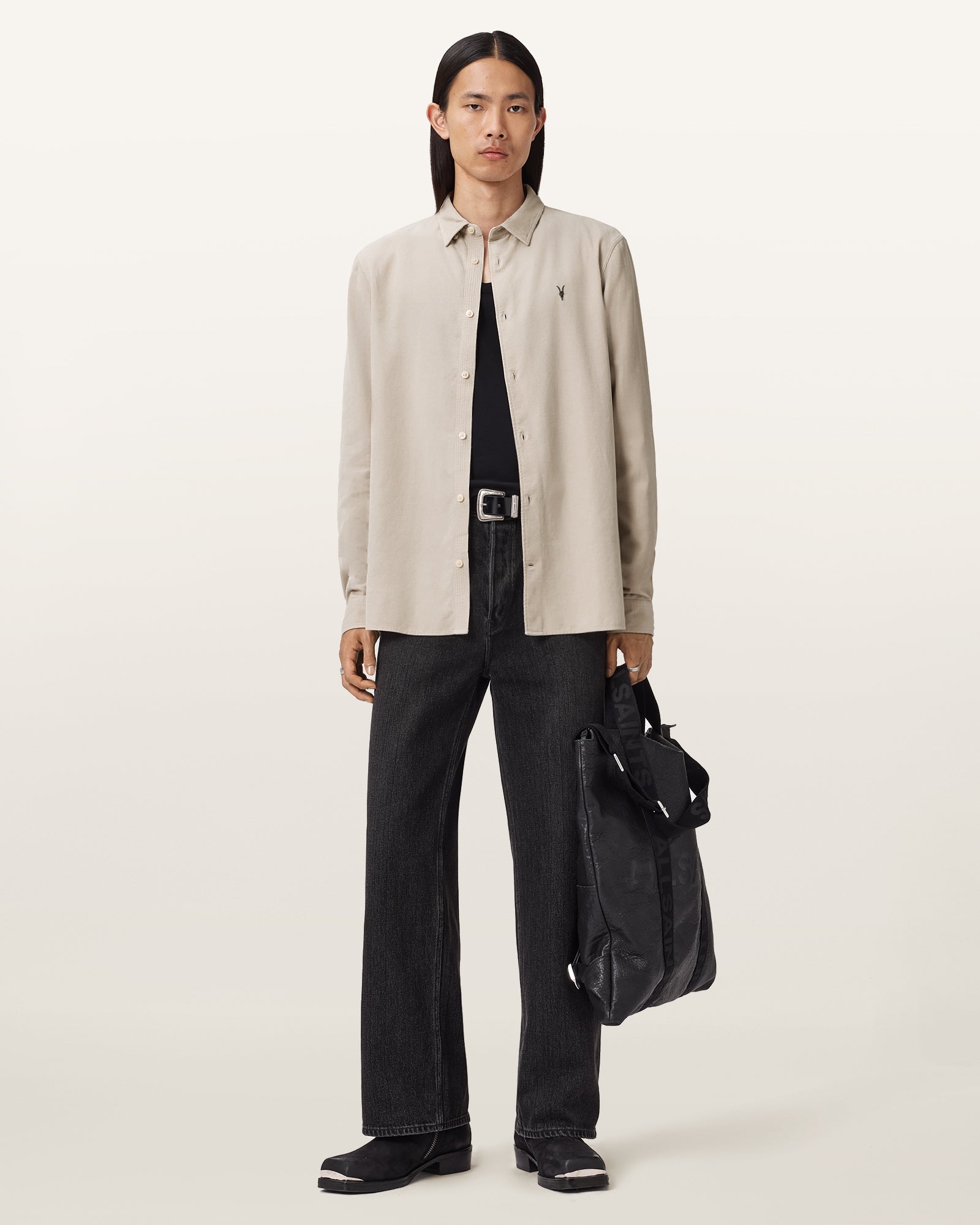 MOON GREY Color Birchwood LS Shirt from AllSaints