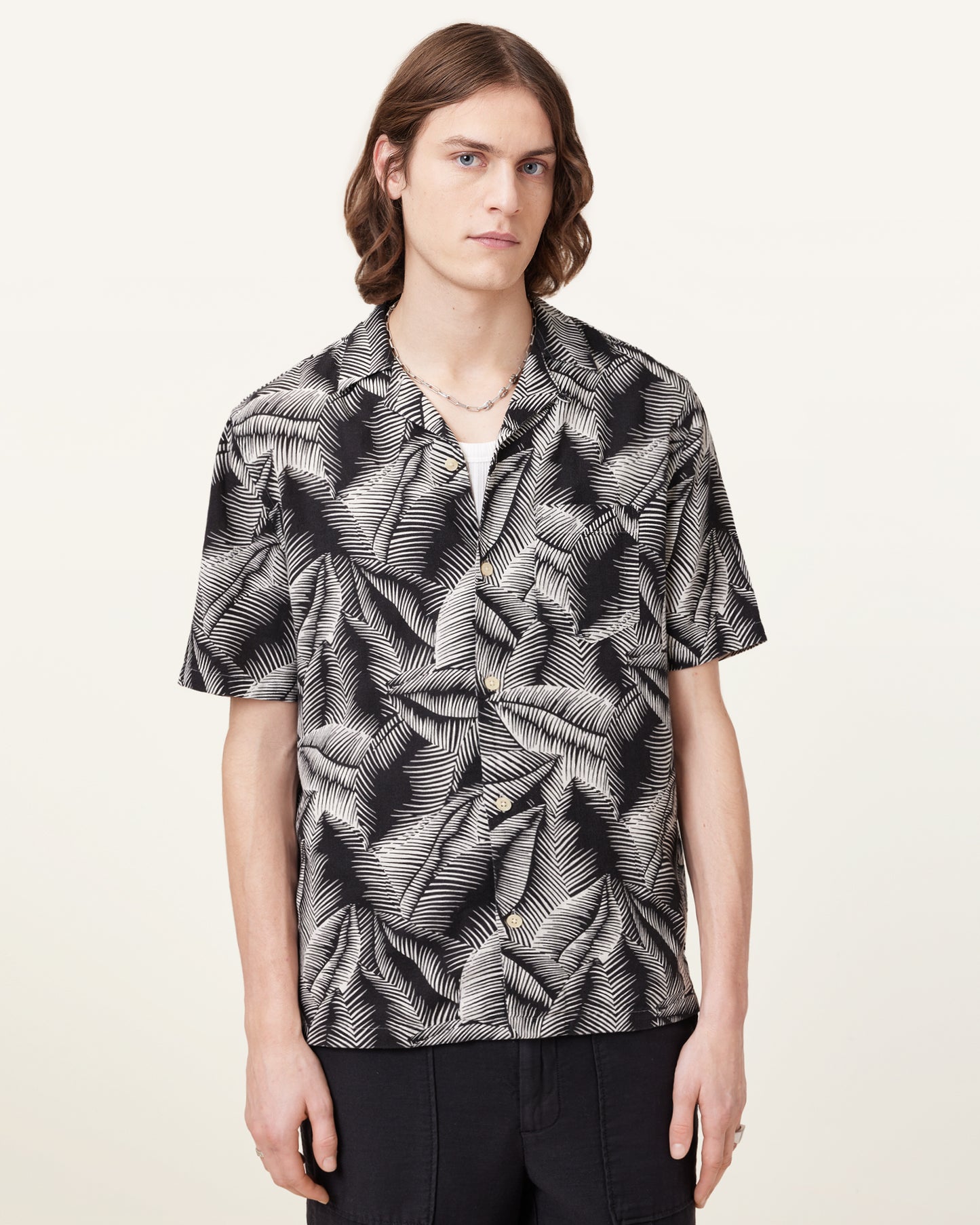 PEBBLESTONE GREY Color Marseille SS Shirt from AllSaints