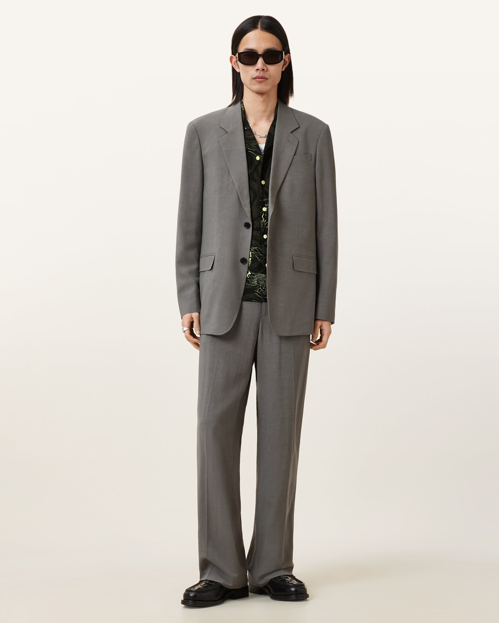 KELP GREEN Color Sidewinder SS Shirt from AllSaints