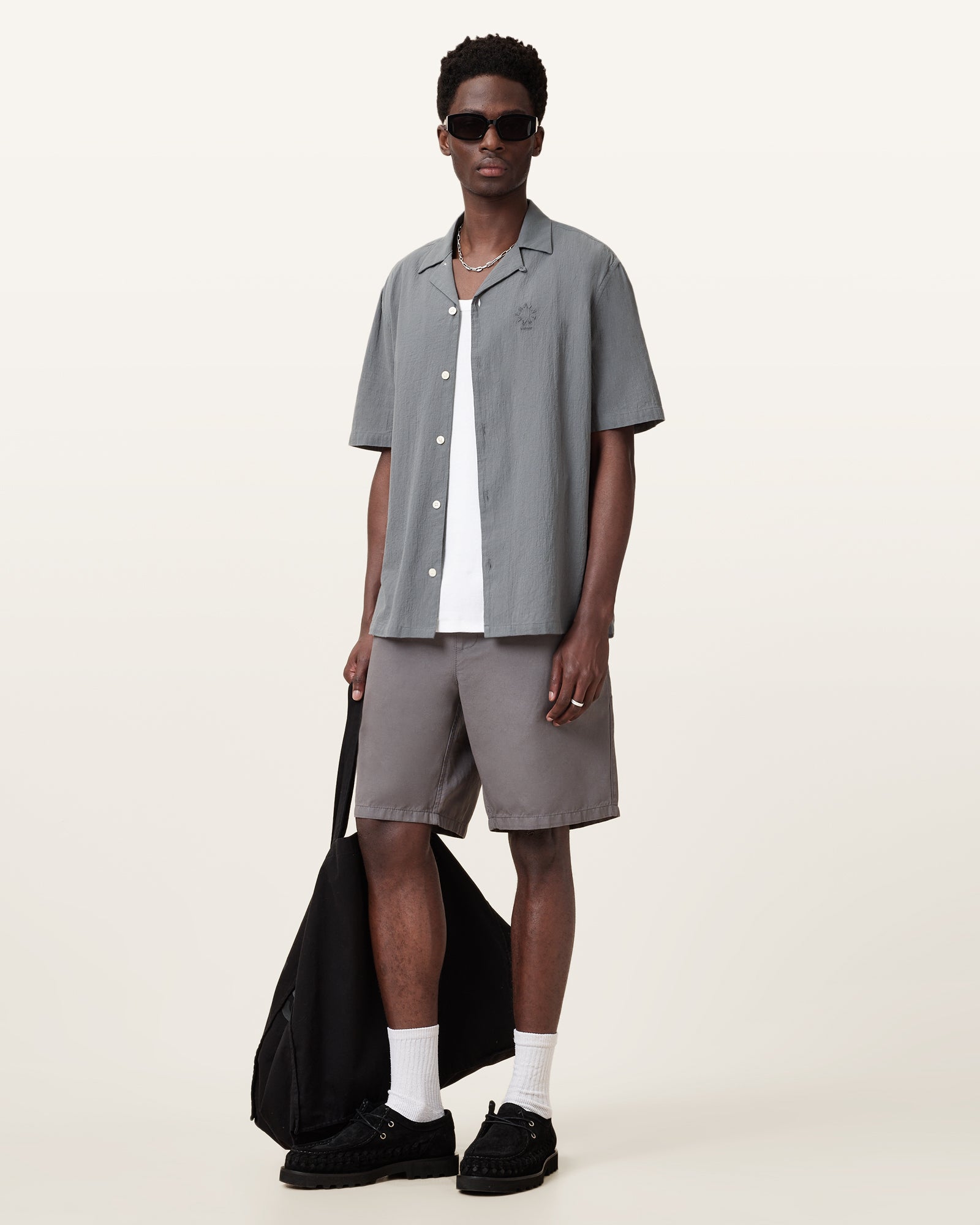 PILLAR GREY Color Haven SS Shirt from AllSaints