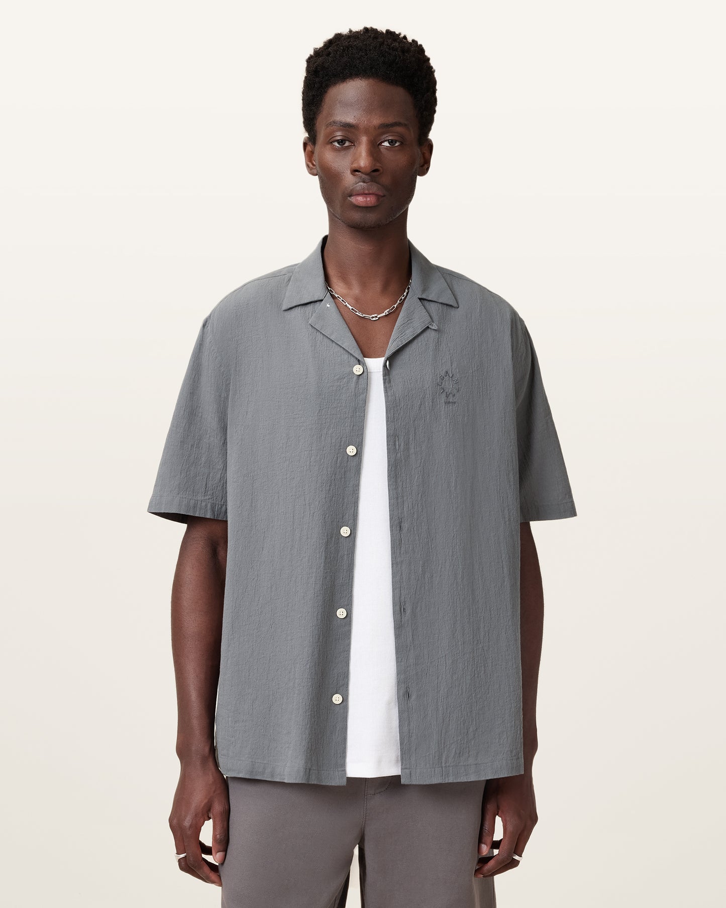PILLAR GREY Color Haven SS Shirt from AllSaints