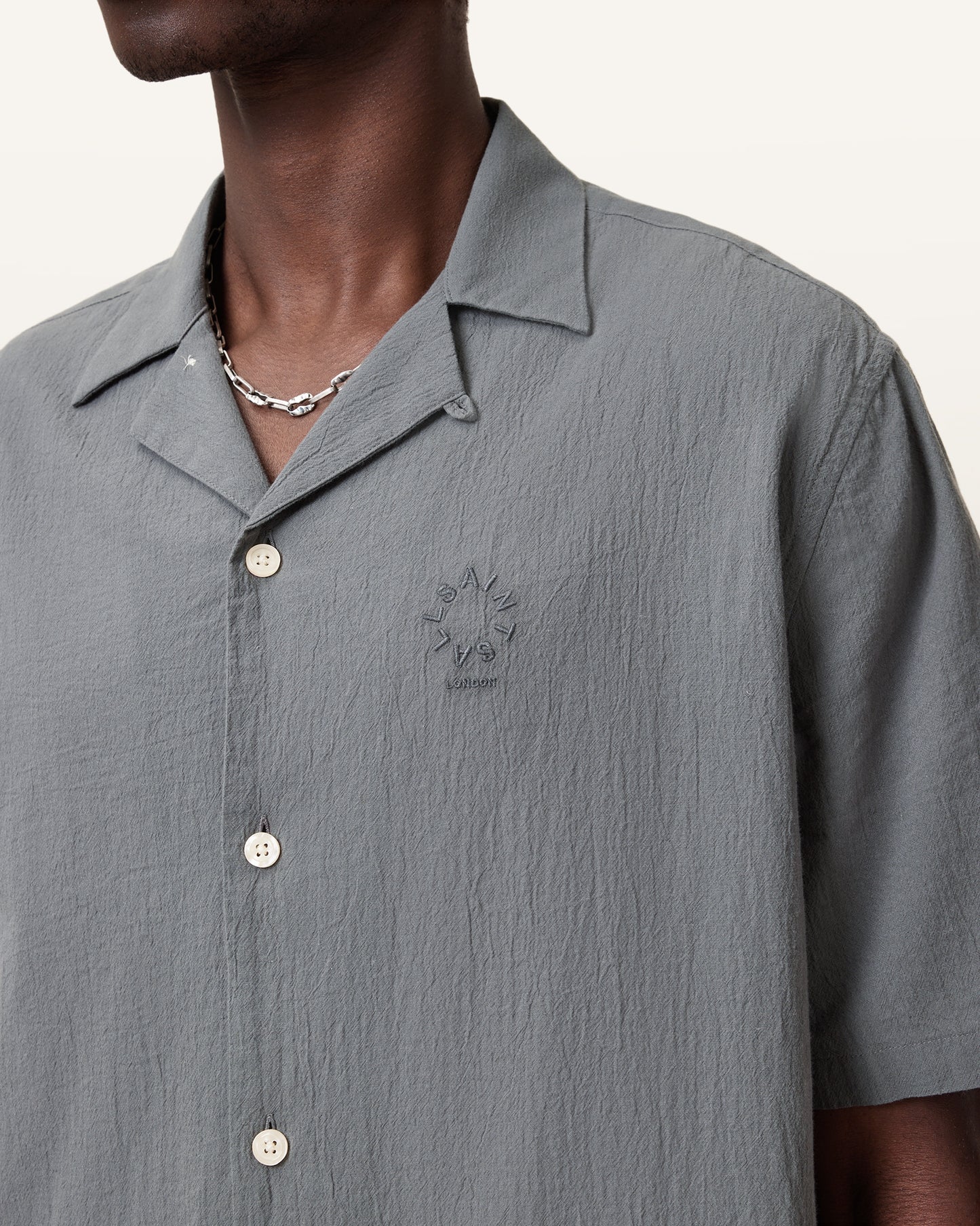 PILLAR GREY Color Haven SS Shirt from AllSaints