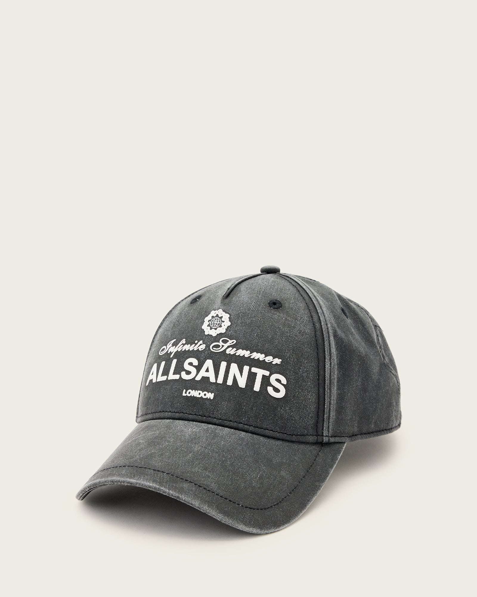 Washed Black Color Infinite Summer Cap from AllSaints