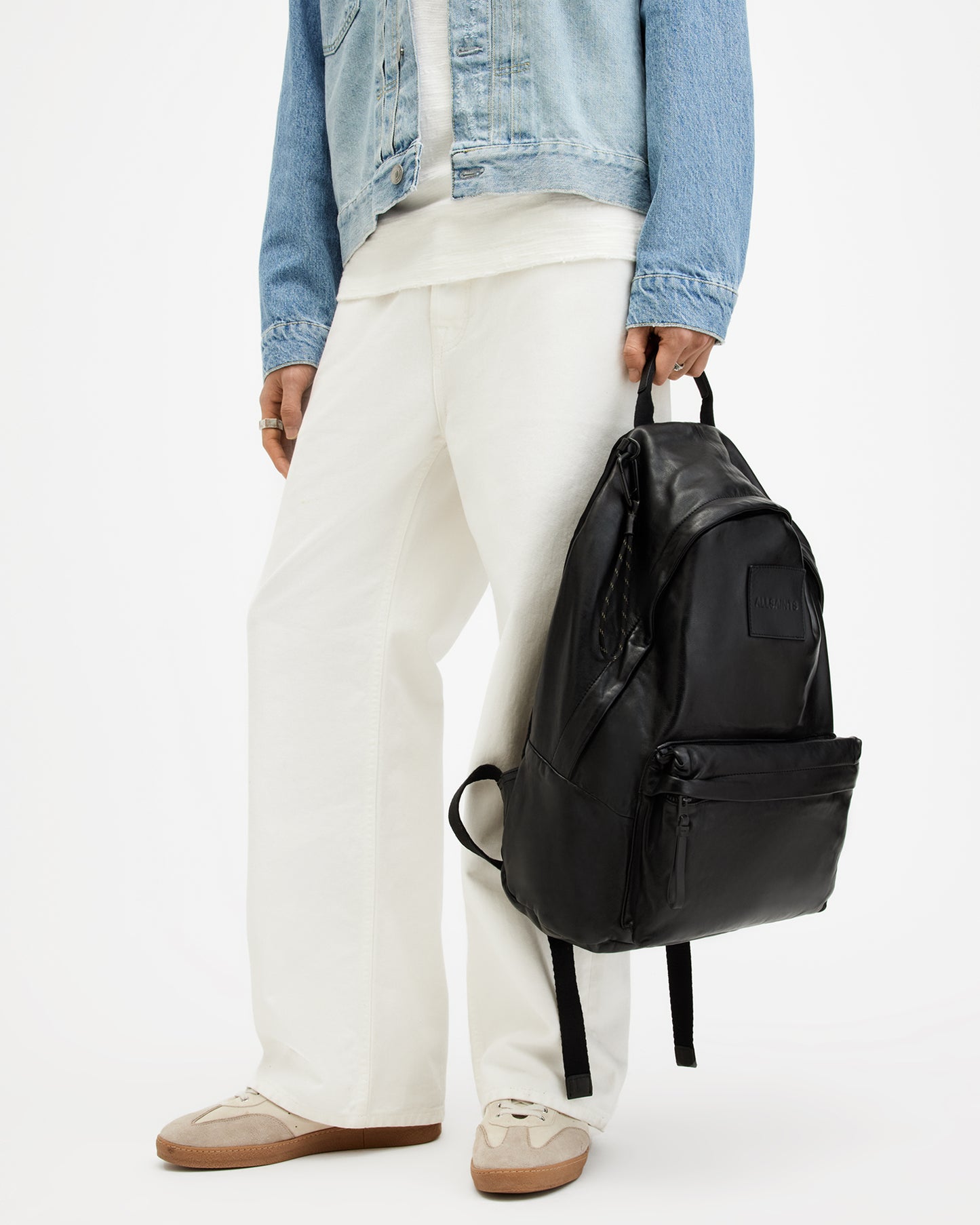 Carabiner Leather Backpack