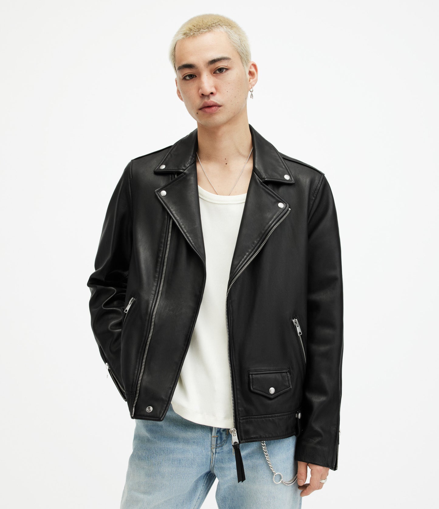 Milo Biker Leather Jacket - AllSaints Hong Kong