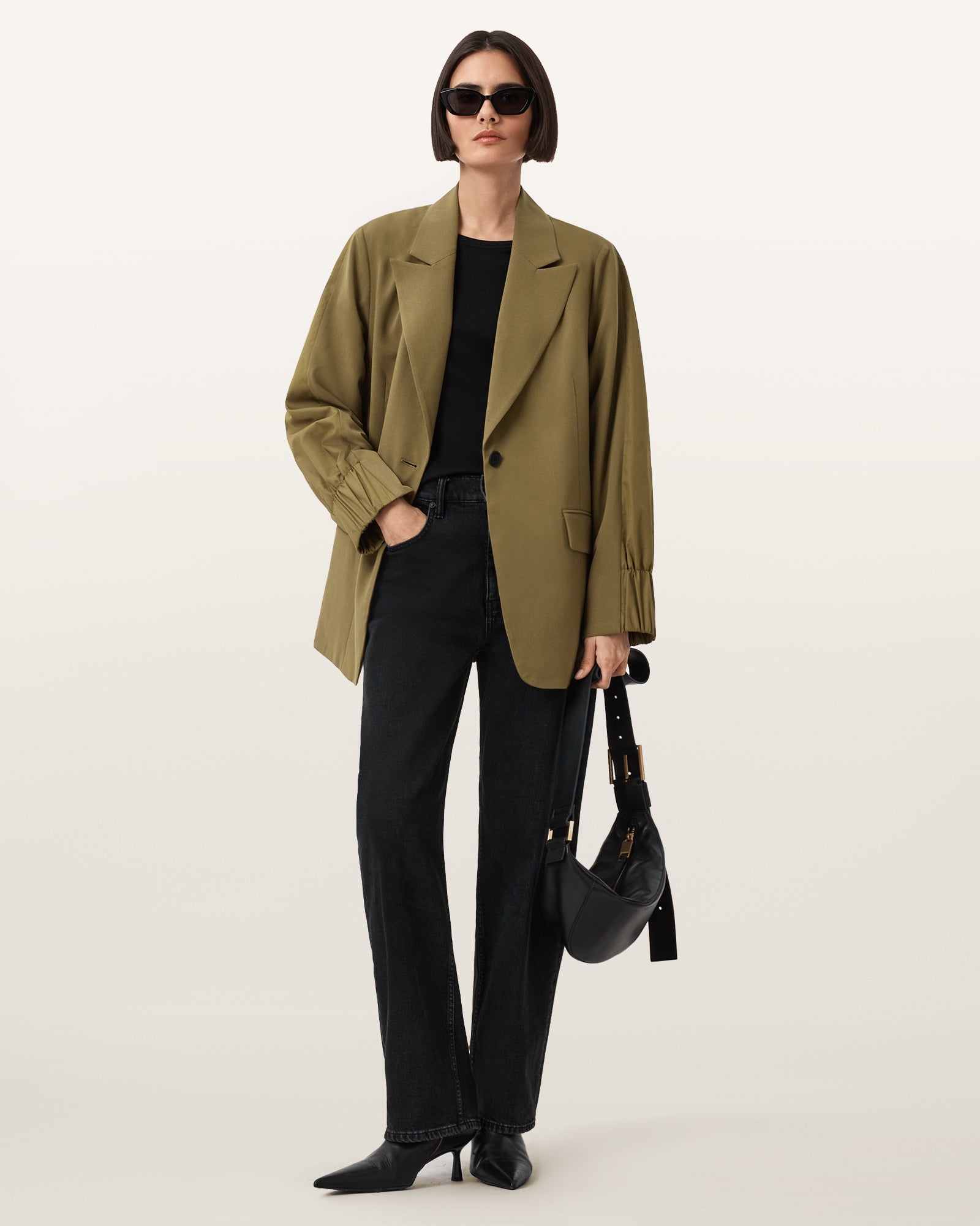FANGO GREEN Color Alassett Blazer from AllSaints
