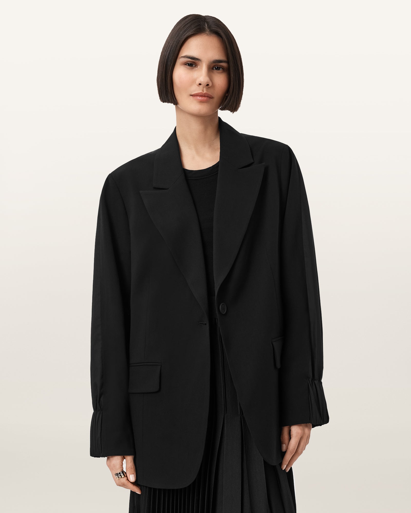 Black Color Alassett Blazer from AllSaints