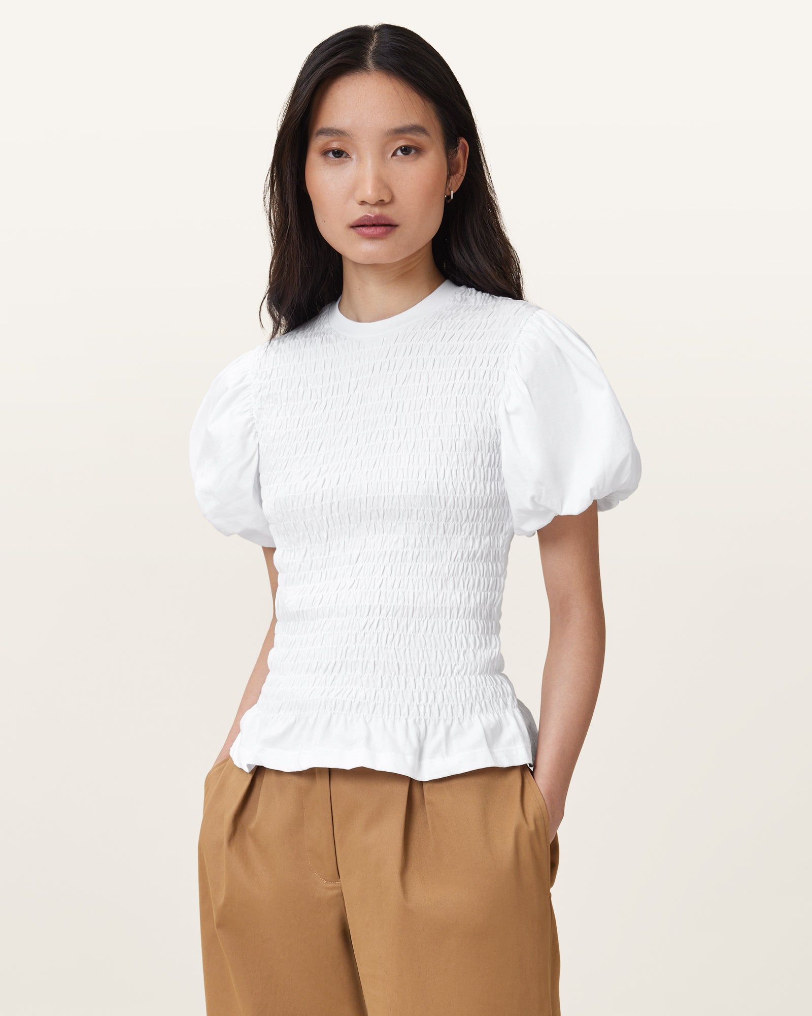 Optic White Color Dael Top from AllSaints