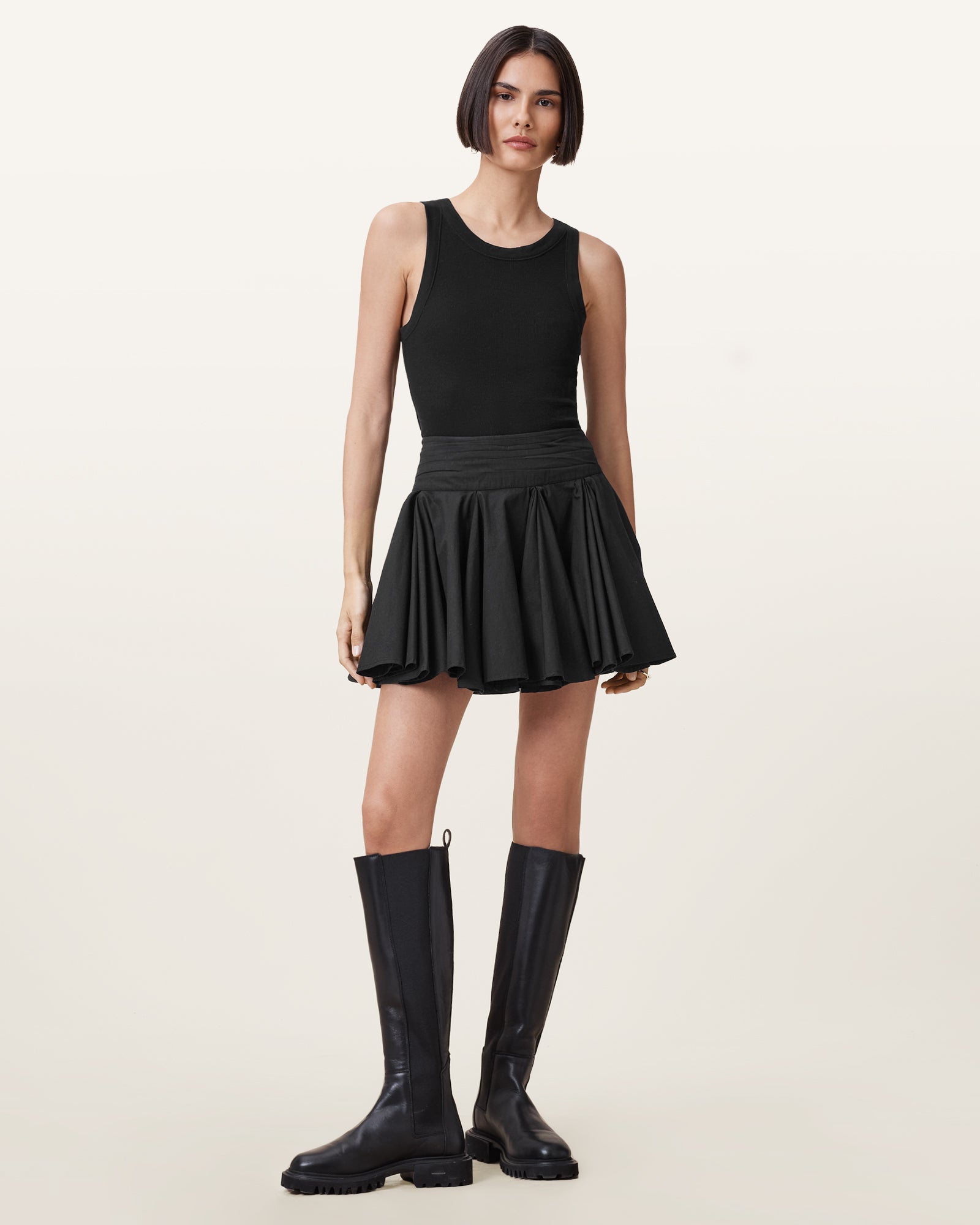Black Color Tulip Skirt from AllSaints