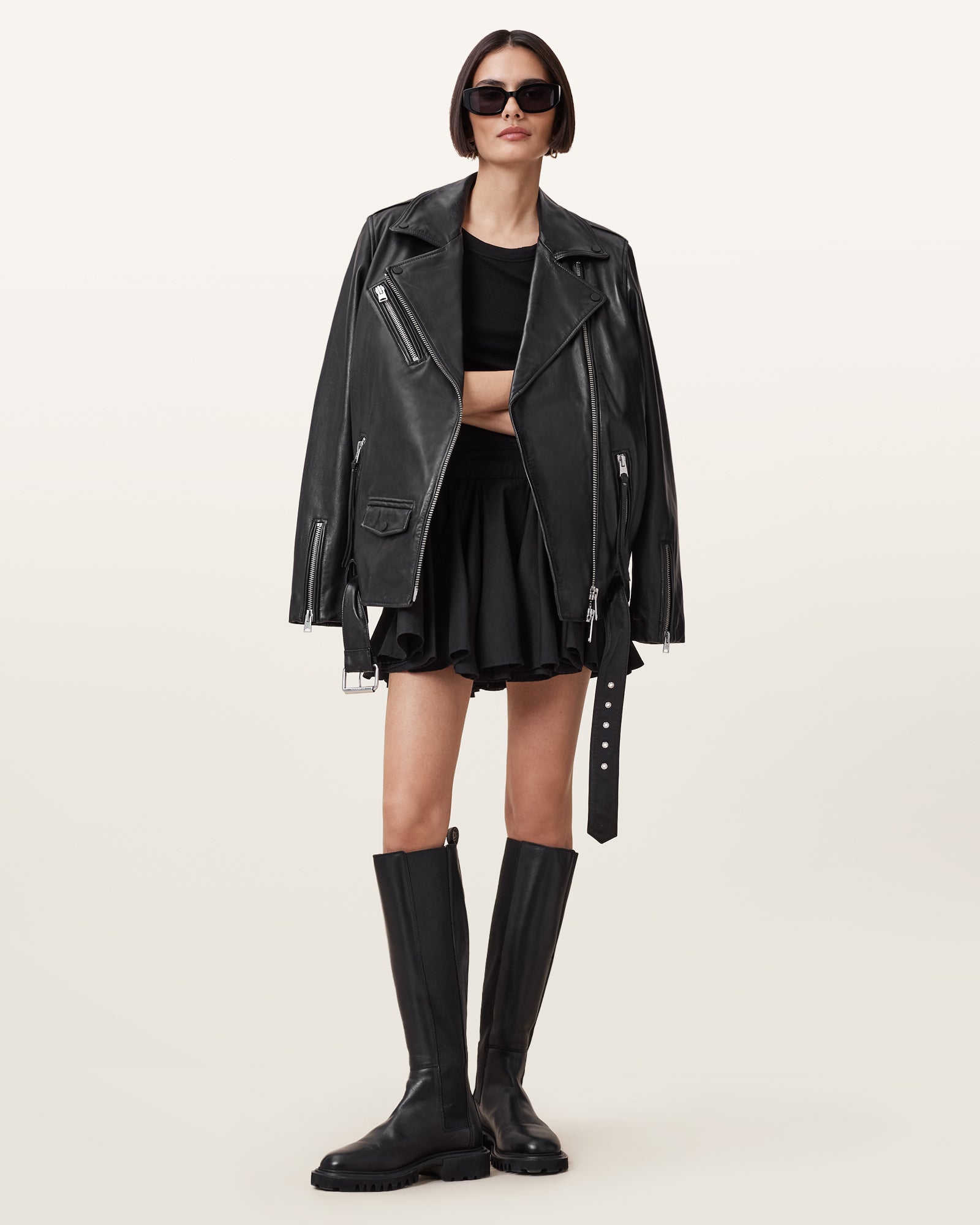 Black Color Tulip Skirt from AllSaints