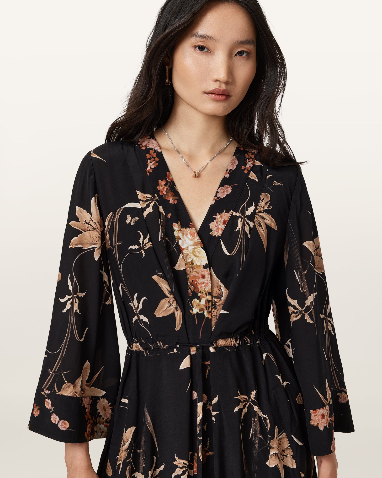 PETRA SEPIA BROWN Color Diana Dress from AllSaints