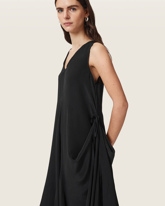 Black Color Sybil Midi Dress from AllSaints