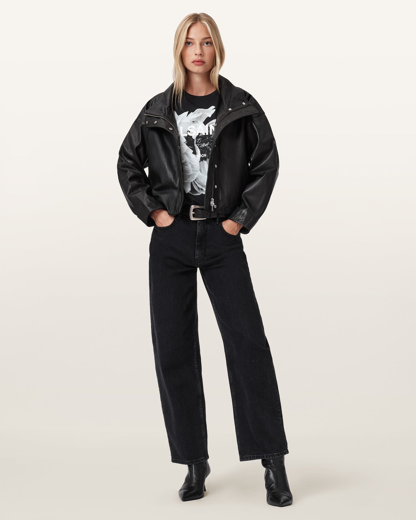 Black Color Lena Anna Tee from AllSaints