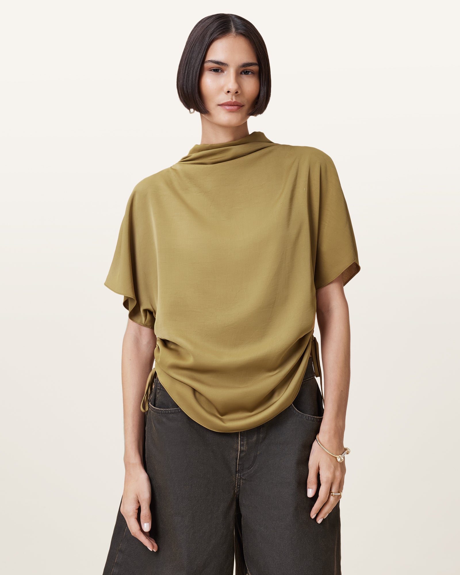 CUMIN BROWN Color Leslie Top from AllSaints