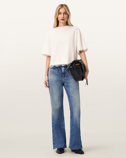 ARCTIC WHITE Color Nia Lace Tee from AllSaints