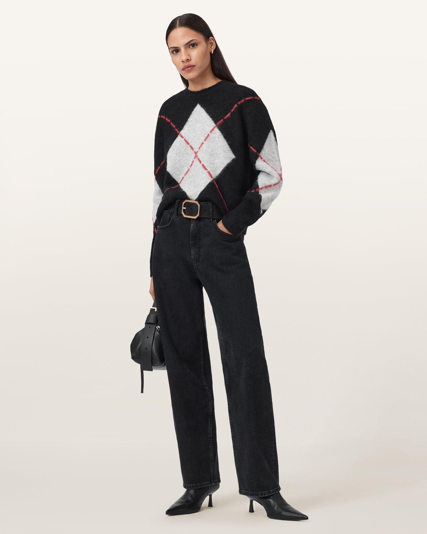 Black Color Lou Argyle Jumper from AllSaints