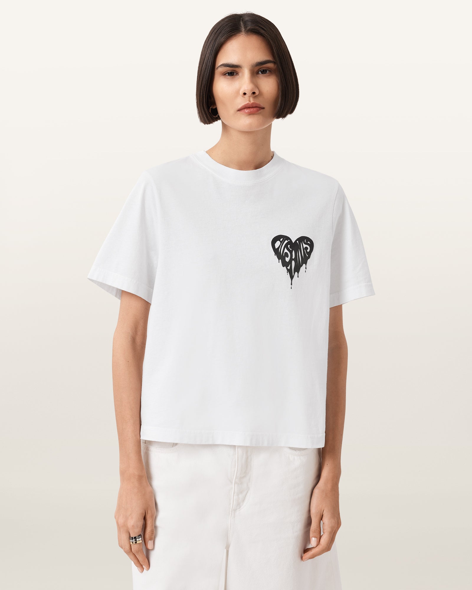 Optic White Color Trip Lisa Tee from AllSaints