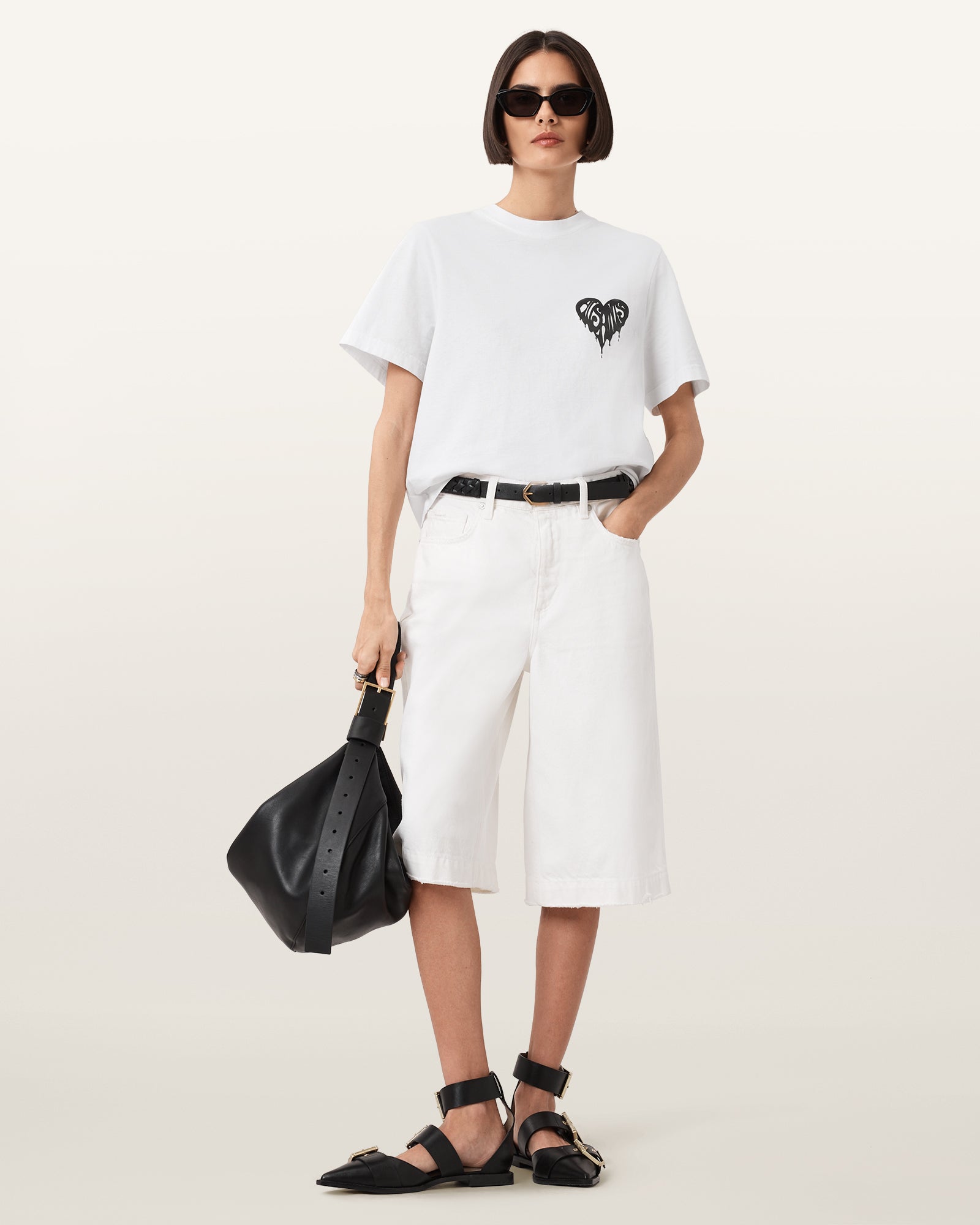 Optic White Color Trip Lisa Tee from AllSaints