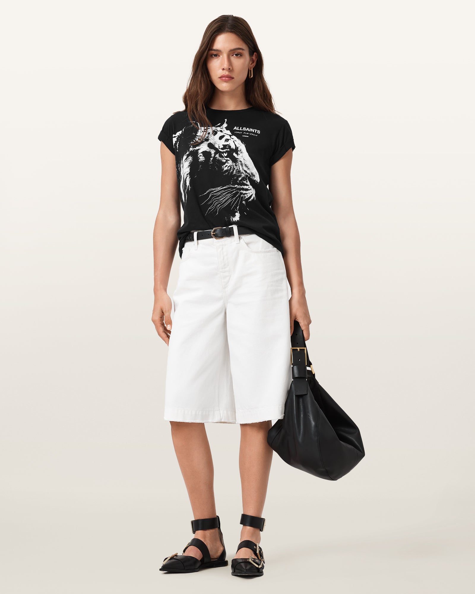 Black Color Ivana Anna Tee from AllSaints