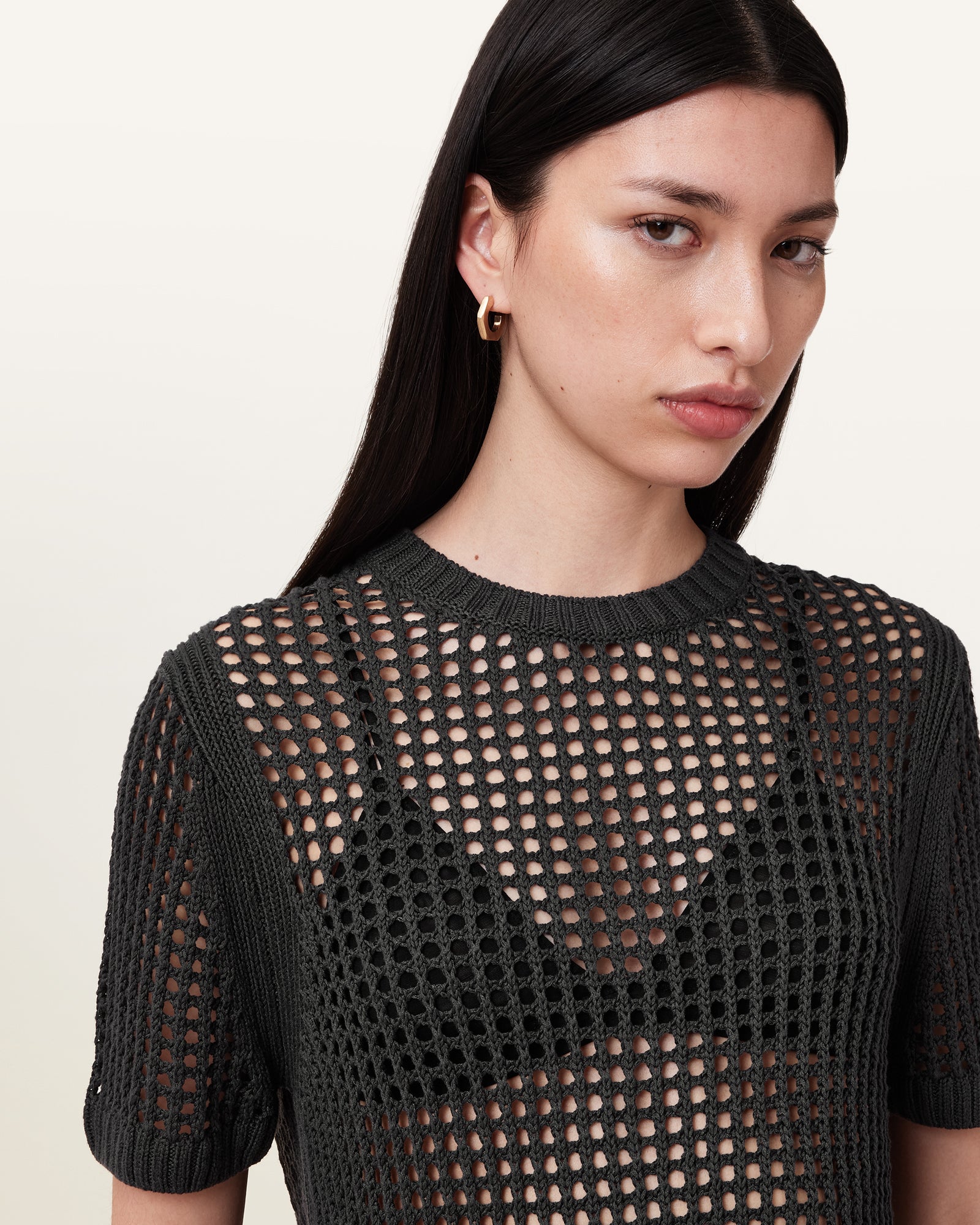 Charcoal Grey Color Paloma Tee from AllSaints