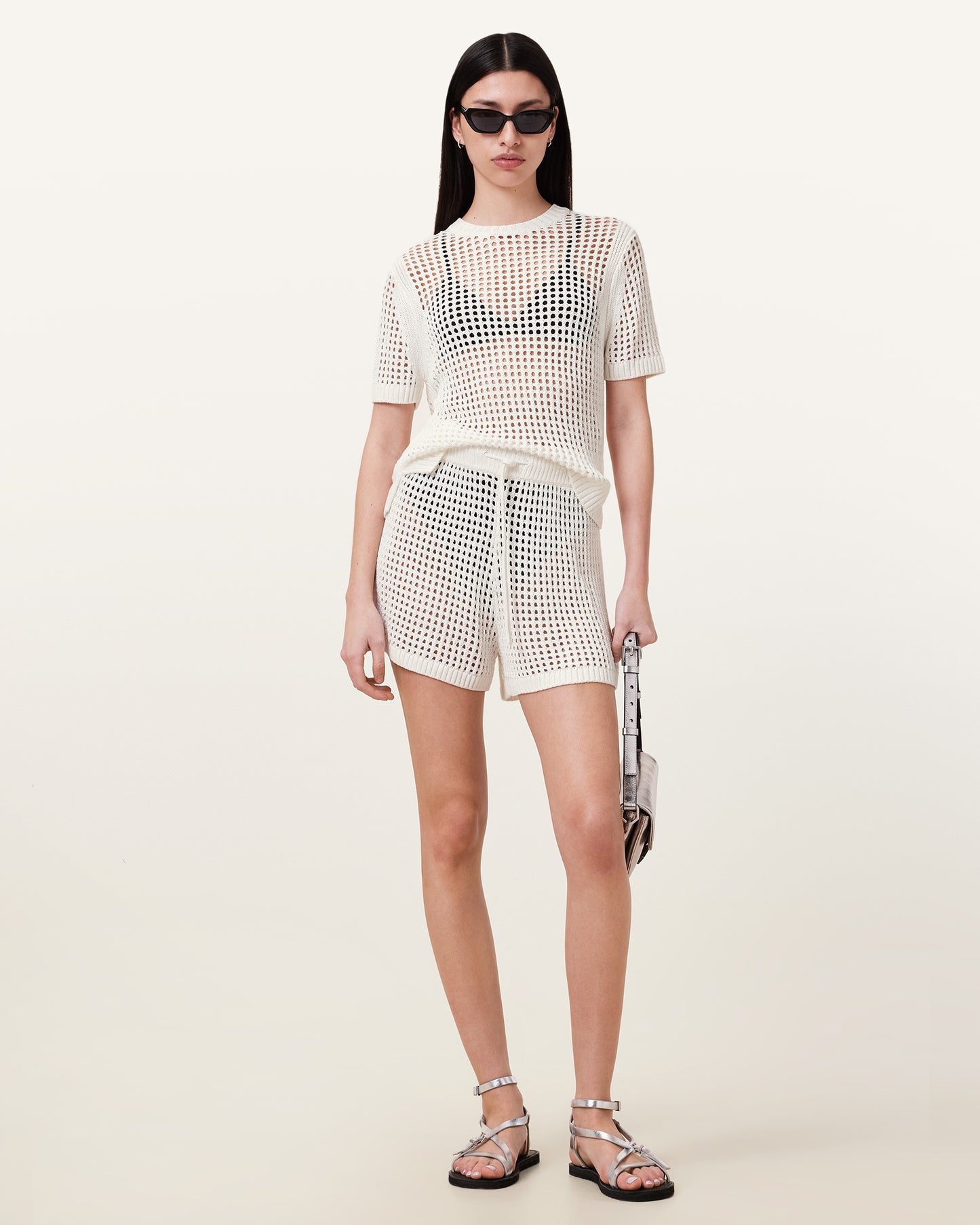 Chalk White Color Paloma Tee from AllSaints