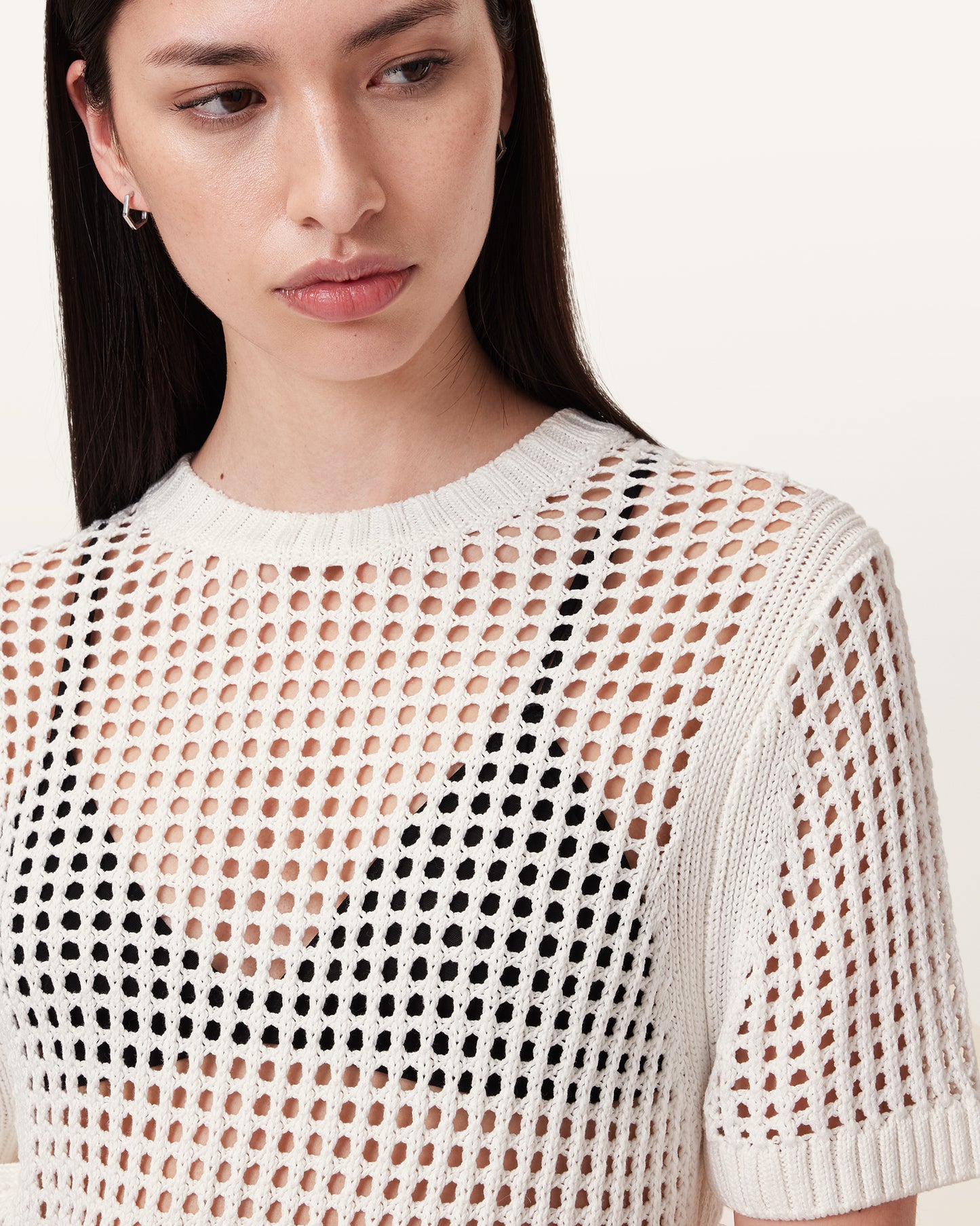 Chalk White Color Paloma Tee from AllSaints