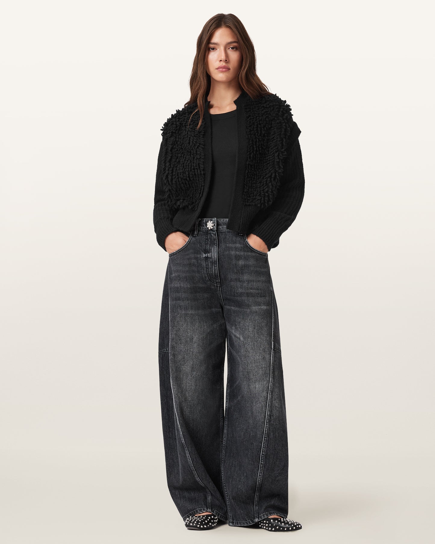 Black Color Elias Cardigan from AllSaints